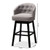 2 Baxton Studio Theron Fabric Upholstered Swivel Bar Stools