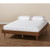 Baxton Studio Rina Ash Walnut Wood Synthetic Rattan Bed Frames