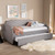 Baxton Studio Ally Fabric Sofa Twin Daybed with Roll Out Trundle Guest Beds