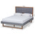 Baxton Studio Emele Dark Grey Ash Walnut Wood Platform Beds