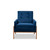 Baxton Studio Perris Navy Blue Grey Lounge Chairs