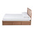 Baxton Studio Piera Ash Walnut Platform Storage Beds