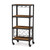 Baxton Studio Swanson Wood Mobile Kitchen Bar Wine Storage Shelves