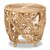 Baxton Studio Bali Pari Saranna Natural Brown Rattan End Table