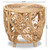 Baxton Studio Bali Pari Saranna Natural Brown Rattan End Table