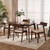 Baxton Studio Berenice Cream Dark Brown 5pc Dining Room Sets