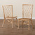 2 Baxton Studio Bali Pari Doria Natural Brown Dining Chairs