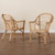 2 Baxton Studio Bali Pari Zara Natural Brown Accent Chairs
