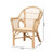 2 Baxton Studio Bali Pari Zara Natural Brown Accent Chairs