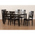 Baxton Studio Zamira Dark Brown Walnut 7pc Dining Sets