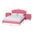 Baxton Studio Canterbury Pink Silver 3pc Bedroom Sets