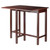 Winsome Lynnwood Walnut 3pc Drop Leaf Table and Saddle Seat Counter Height Stools