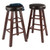 2 Winsome Maria Walnut Espresso Counter Height Stools