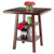 Winsome Orlando Walnut 5pc High Table Set with Ladder Back Counter Height Stools