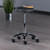 Winsome Clyde Charcoal Chrome Swivel Stool