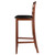 2 Winsome Simone Walnut Black Bar Stools