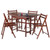 Winsome Taylor Walnut Wood 5pc Dining Room Set