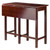 Winsome Lynnwood Walnut 3pc Drop Leaf Table and V Back Counter Height Stools