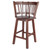 Winsome Fina Walnut 24 Inch Swivel Seat Counter Stool