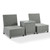 Crosley Bradenton Fabric 3pc Outdoor Seating Sets with Side Table