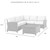 Crosley Bradenton Weathered Brown White Sunbrella 4pc Outdoor Sectional Patio Set