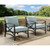 2 Crosley Kaplan Fabric Outdoor Armchairs