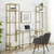 Crosley Aimee Soft Gold 3pc Vanity Desk and Etagere Bookcase Set