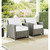 2 Crosley Bradenton Gray White Sunbrella Outdoor Armchairs