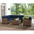 Crosley Bradenton 5pc Outdoor Sectional Sets with Arm Chair