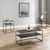 Crosley Braxton Matte Black 3pc Coffee Table Set with End Tables