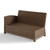 Crosley Bradenton Weathered Brown Gray Outdoor Sectional Left Side Loveseat