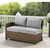 Crosley Bradenton Weathered Brown Gray Outdoor Sectional Left Side Loveseat