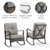 2 Crosley Dahlia Taupe Matte Black Outdoor Rocking Chairs