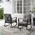 2 Crosley Dahlia Taupe Matte Black Outdoor Rocking Chairs