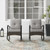 2 Crosley Dahlia Taupe Matte Black Outdoor Rocking Chairs