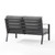 Crosley Clark Charcoal Outdoor Metal Left Side Loveseats