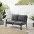 Crosley Clark Charcoal Outdoor Metal Left Side Loveseats