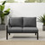 Crosley Clark Charcoal Outdoor Metal Left Side Loveseats