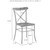 2 Crosley Astrid Matte Black Indoor Outdoor Dining Chairs