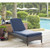 Crosley Palm Harbor Weathered Gray Navy Outdoor Chaise Lounge