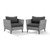 2 Crosley Richland Gray Charcoal Outdoor Armchairs
