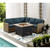 Crosley Bradenton 4pc Outdoor Sectional Sets with Tucson Fire Table