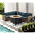 Crosley Bradenton 5pc Outdoor Sectional Sets with Tucson Fire Table