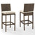 2 Crosley Bradenton Weathered Brown Sand Outdoor Bar Stools