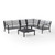 Crosley Clark Charcoal 5pc Outdoor Metal Sectional Sets