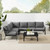 Crosley Clark Charcoal 5pc Outdoor Metal Sectional Sets