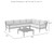 Crosley Clark Charcoal 5pc Outdoor Metal Sectional Sets