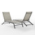 2 Crosley Weaver Light Gray Outdoor Chaise Lounges