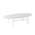 LeisureMod Rossmore White Steel Frame 3pc Coffee Table Set