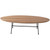 LeisureMod Rossmore Steel Frame Oval Coffee Tables